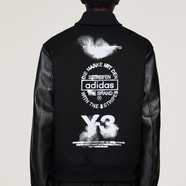 adidas Y-3 Letterman Jacket - Black | Free Shipping with adiClub
