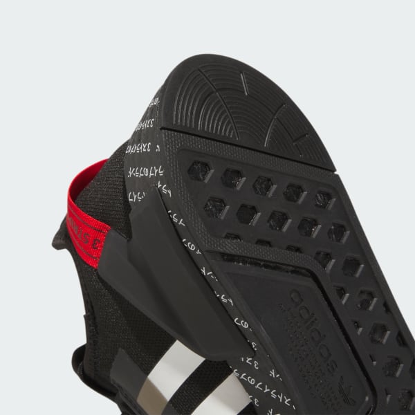 Adidas black white and red trainers hot sale