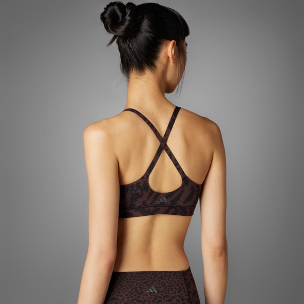 zwart All Me Light-Support Allover Print Beha