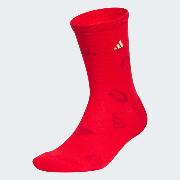 Red NEW YEAR GRAPHIC CREW SOCK 1PP