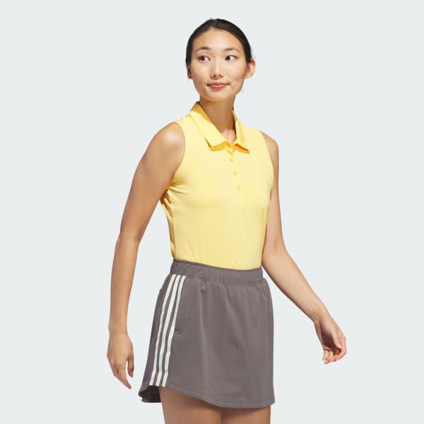 Yellow Ultimate365 Solid Sleeveless Polo Shirt