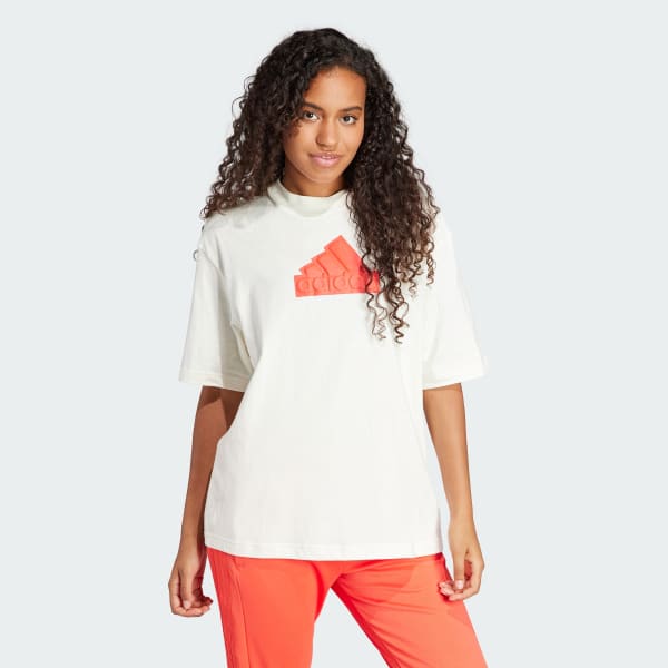 White Future Icons Badge of Sport Boyfriend Tee
