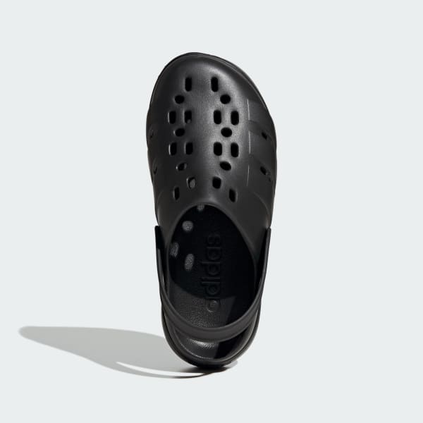 Black Adilette Platform Clogs