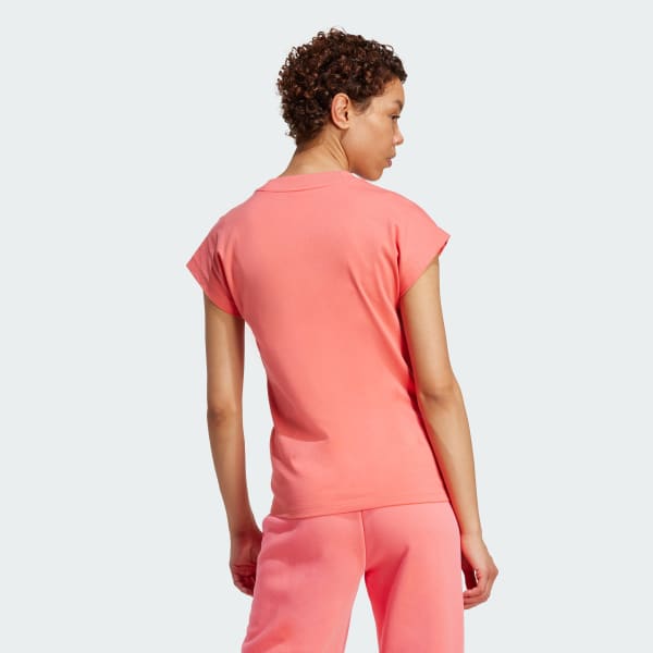 Rosa Camiseta Algodão Essentials Linear