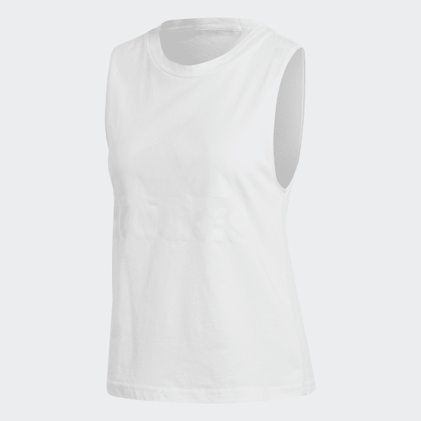 camiseta musculosa blanca