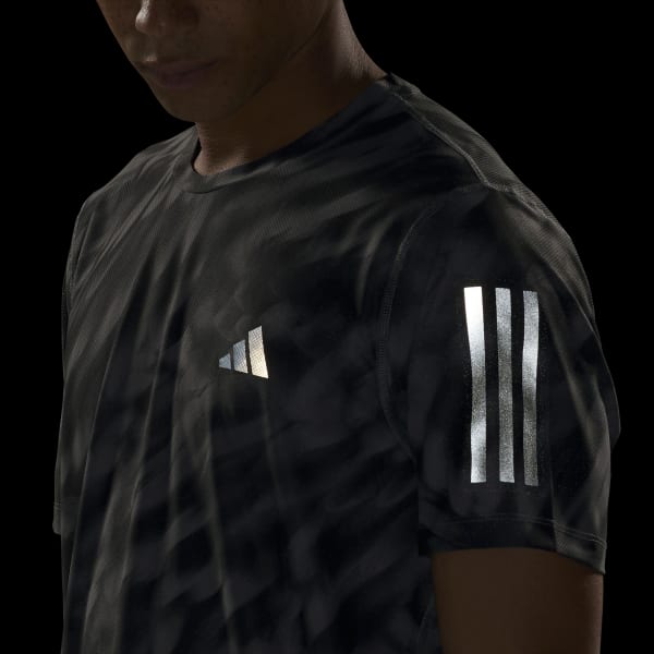 ★ adidas★ Own the Run 3S Tee JD2276 adidas | Own the Run 3-Stripes T-Shirt - Violet Tone | The