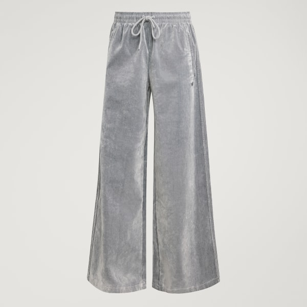 adidas Brushed Twill Oversized Firebird Track Pants - Grey | Free