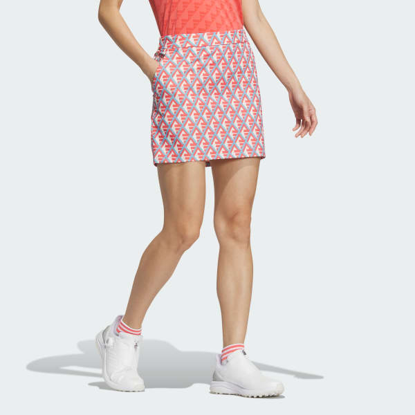 レッド 【ゴルフ】マルチカラードBOSプリントスカート