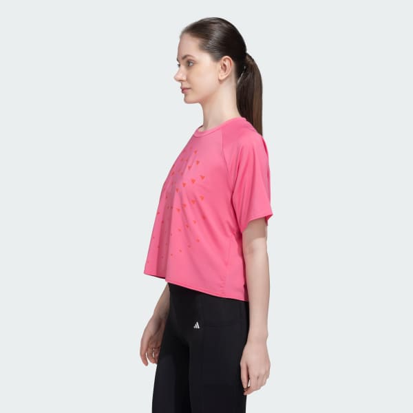 Pink BLUV Print Performance Loose Fit Tee