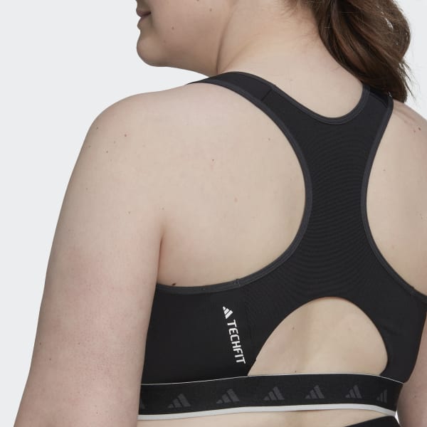 Noir Brassière d'entraînement Hyperglam Powerreact Techfit Maintien moyen (Grandes tailles) BVS43