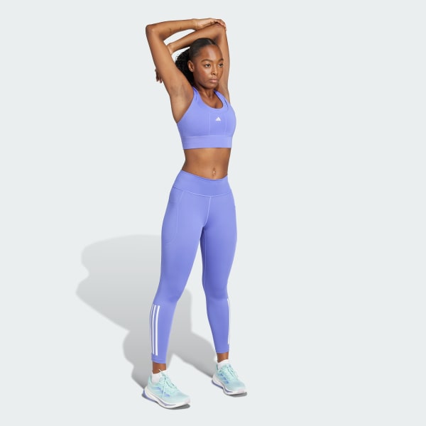 Blue Dailyrun 3-Stripes 7/8 Leggings
