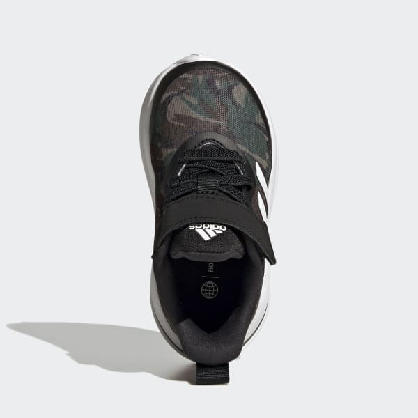 Μαύρο FortaRun Sport Running Elastic Lace and Top Strap Shoes