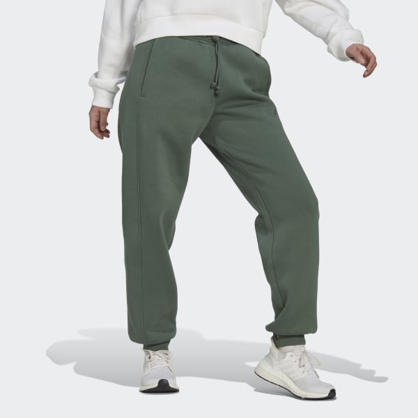 green fleece joggers