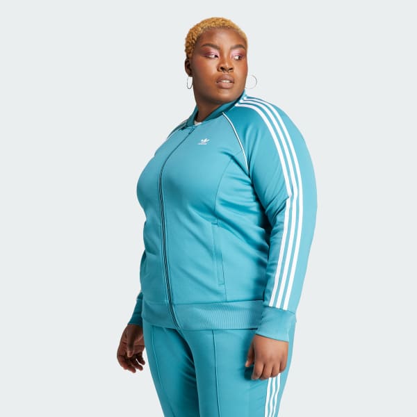 adidas Adicolor Classics SST Track Jacket (Plus Size) - Turquoise | Women\'s  Lifestyle | adidas US