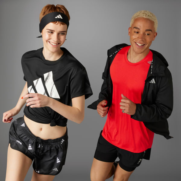 Schwarz Run It Brand Love T-Shirt