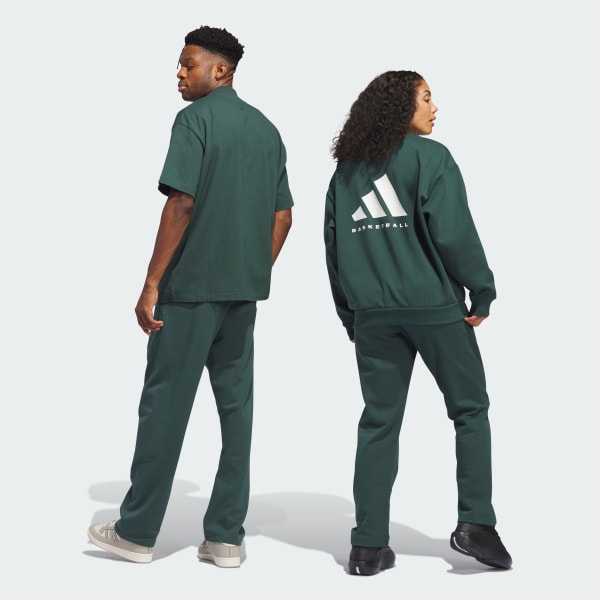 Verde Pantalón Deportivo adidas Basketball 001_