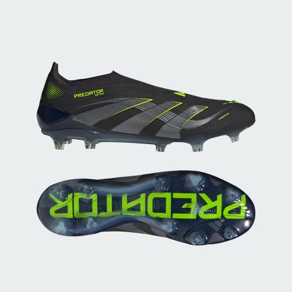 Nero Scarpe da calcio Predator Elite Laceless per terreni compatti