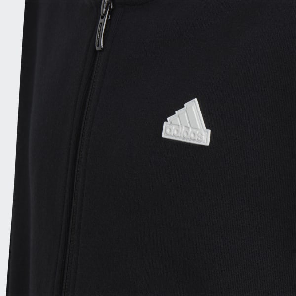Sort Future Icons 3-Stripes Full-Zip Hooded træningstop