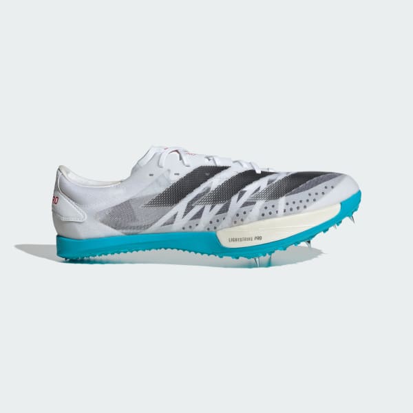 White Adizero Ambition Track and Field Lightstrike Shoes