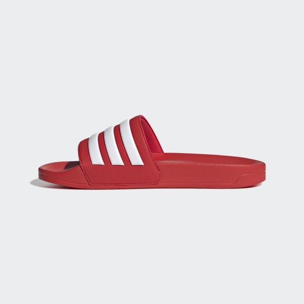 Red and white adidas cheap sandals