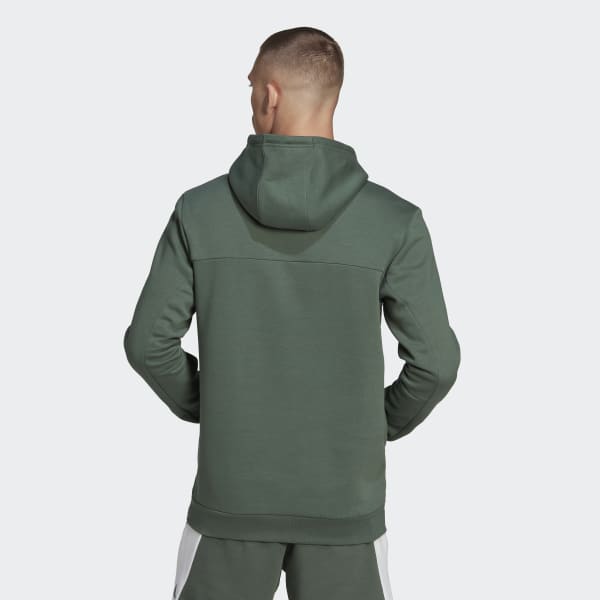 Verde Camisola com Capuz em Fleece Badge of Sport Stadium