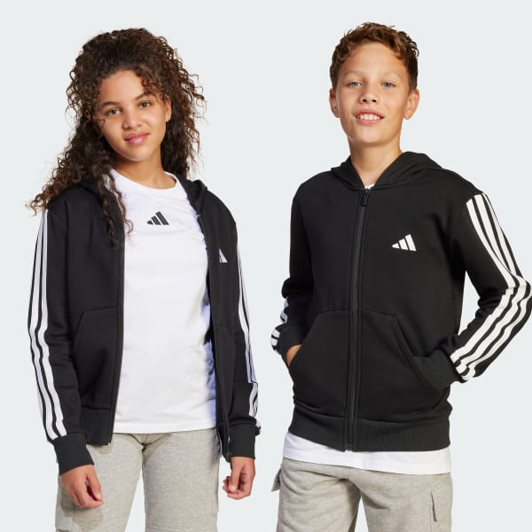 Negro Chaqueta con capucha Essentials (Niños)