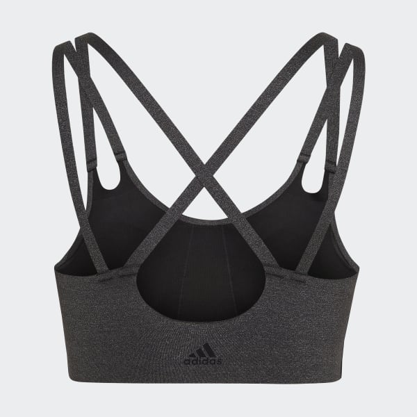 Black Yoga Luxe Studio Light-Support Fire Bra CE113