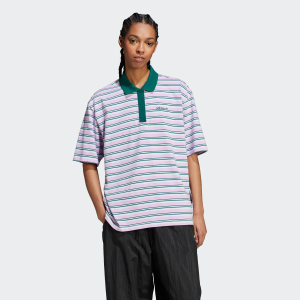 Polera con Cuello 80s Rayas Extragrande Multi adidas adidas Chile