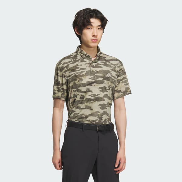 Green 올오버 프린트 반팔 폴로 셔츠