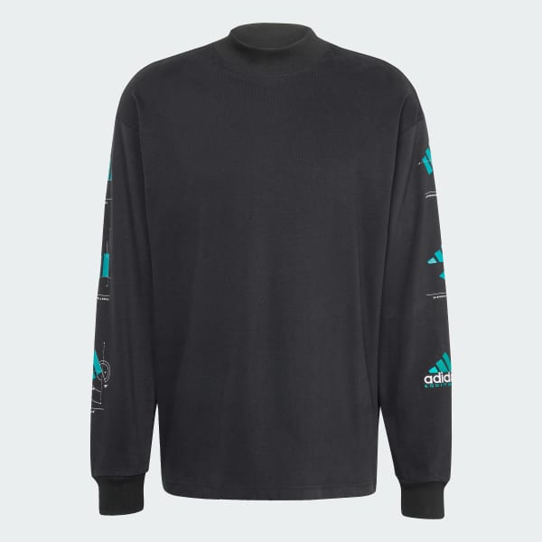 【訳あり】 アディダス エキップメント 長袖グラフィックTシャツ トップス