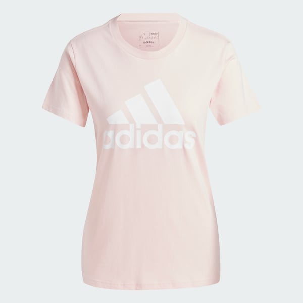 Rosa T-shirt com logótipo Essentials