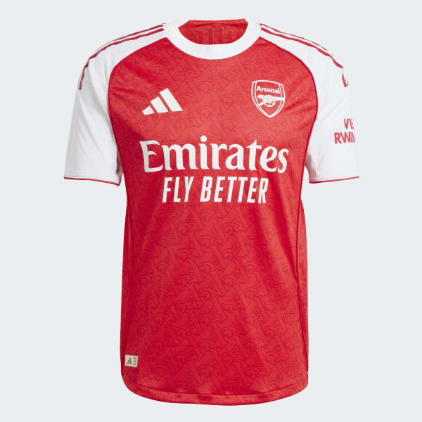 adidas Arsenal 25/26 Home Authentic Jersey - Red | Free