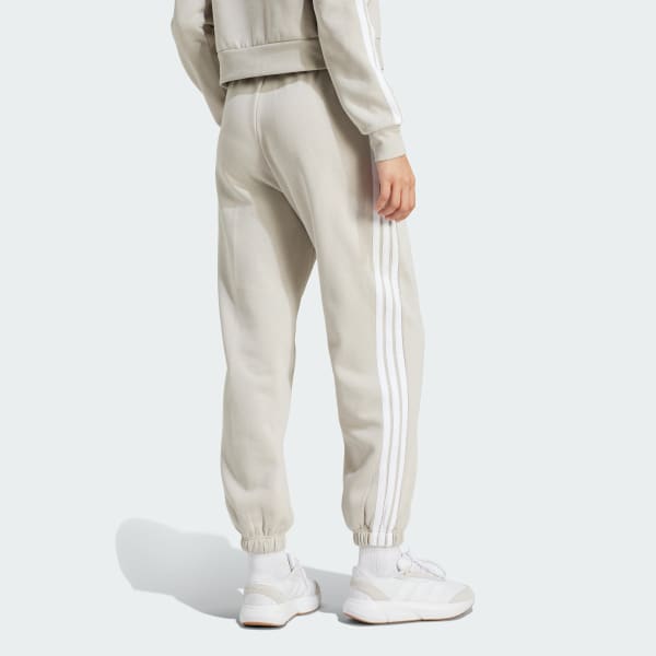 Beige Pantalon ample molleton Essentials 3 bandes