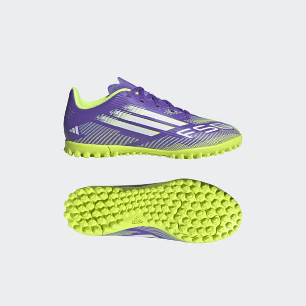 アディダス F50 CLUB ターフ用スパイク キッズ - パープル