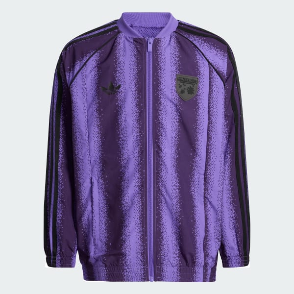 สีม่วง เสื้อแทรคทรงหลวม ADIDAS MINECRAFT SST