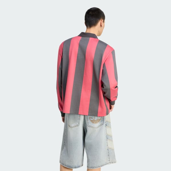 Black ORIGINALS GRAPHIC LONG SLEEVE POLO Shirt