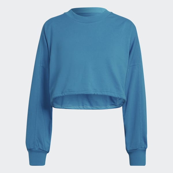 Blue adidas Sportswear Studio Lounge Summer Crew Sweatshirt