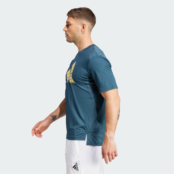 Turquoise HIIT Graphic Slogan Training Tee