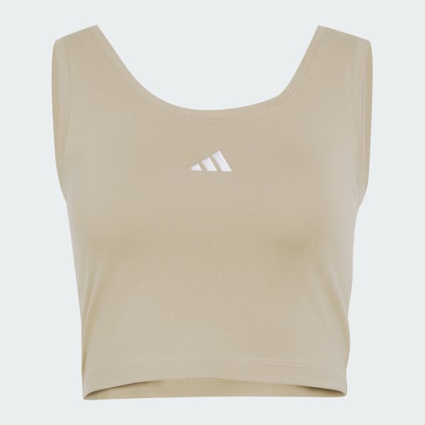 Brown Essentials Small Logo Cotton Lifestyle Tank Top