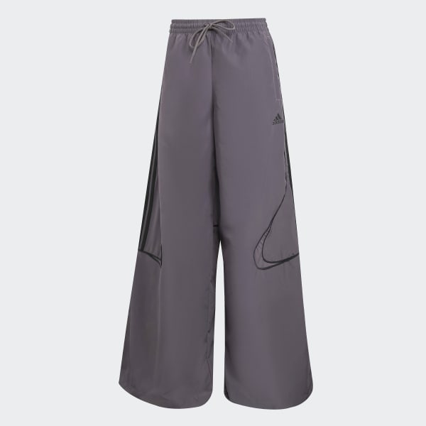 adidas Teamgeist Adicolor Oversized Woven Track Pant - Grey