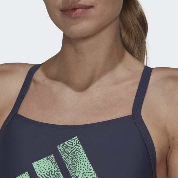 Blue Big Logo Swimsuit