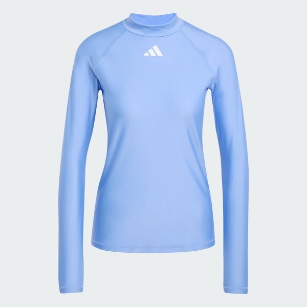 Azul Rashguard de Mangas Compridas