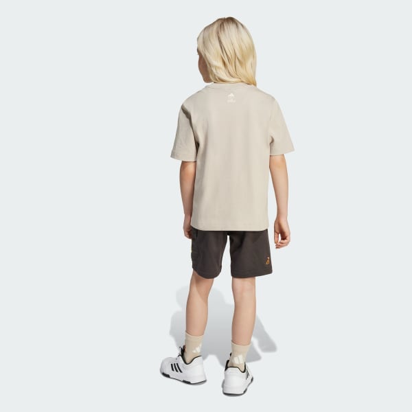 Beige The Simpsons Tee Set Kids