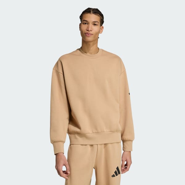 Marron Sudadera Essentials Loose Fit 3 Bar Logo