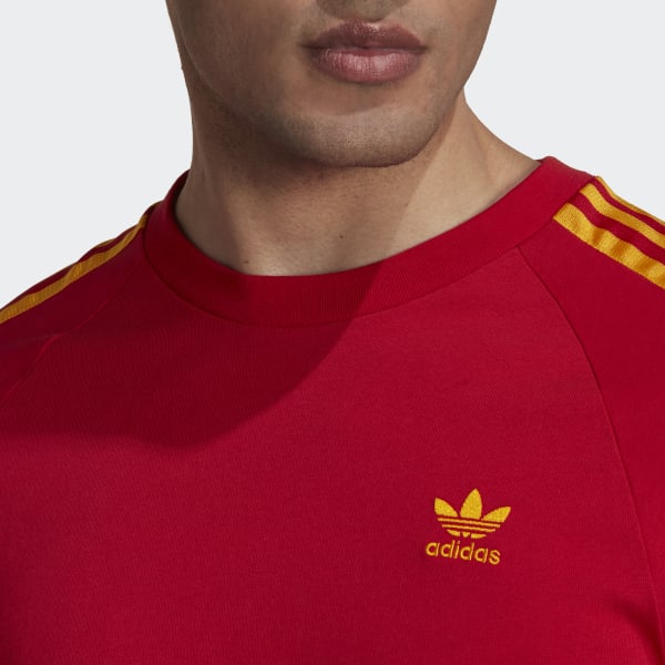 Rot 3-Streifen T-Shirt DC815