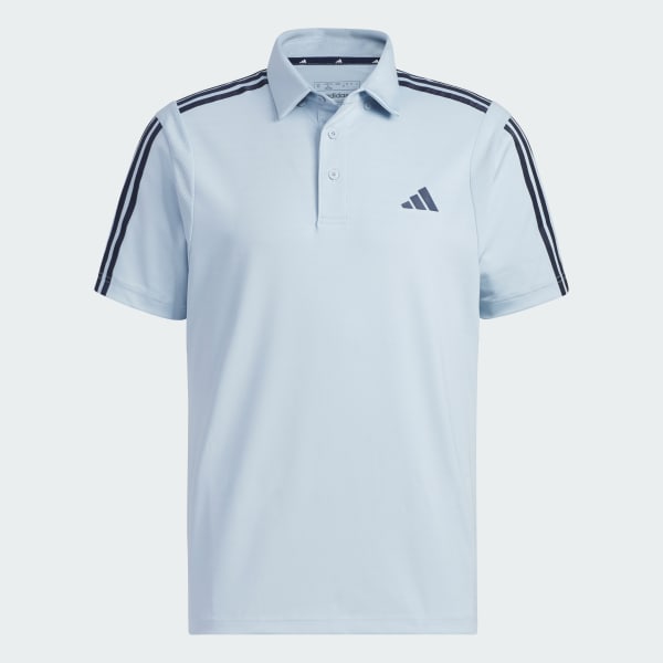 Blue HEAT.RDY 3-Stripe Short Sleeve Polo Shirt