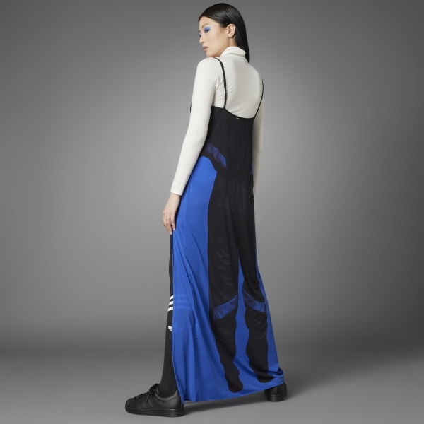 Bla Blue Version Long Print Strap kjole L3089