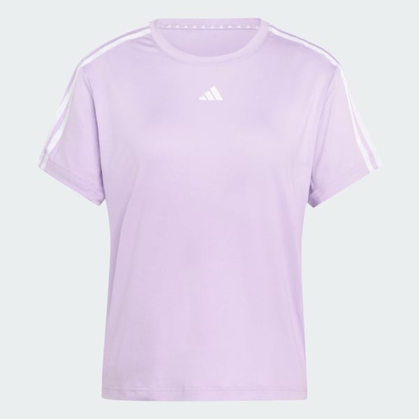 สีม่วง เสื้อยืด AEROREADY Train Essentials 3-Stripes