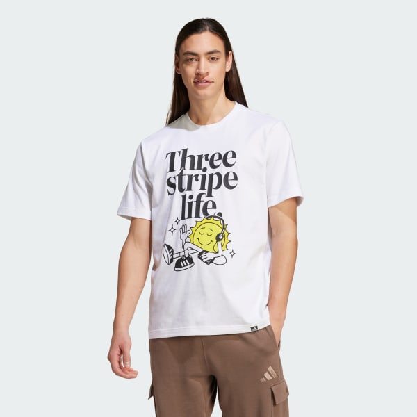 Blanco Camiseta Positivity Graphic