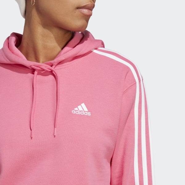 Hoodie | Pink Essentials adidas Terry US Women\'s 3-Stripes adidas | Crop - French Lifestyle